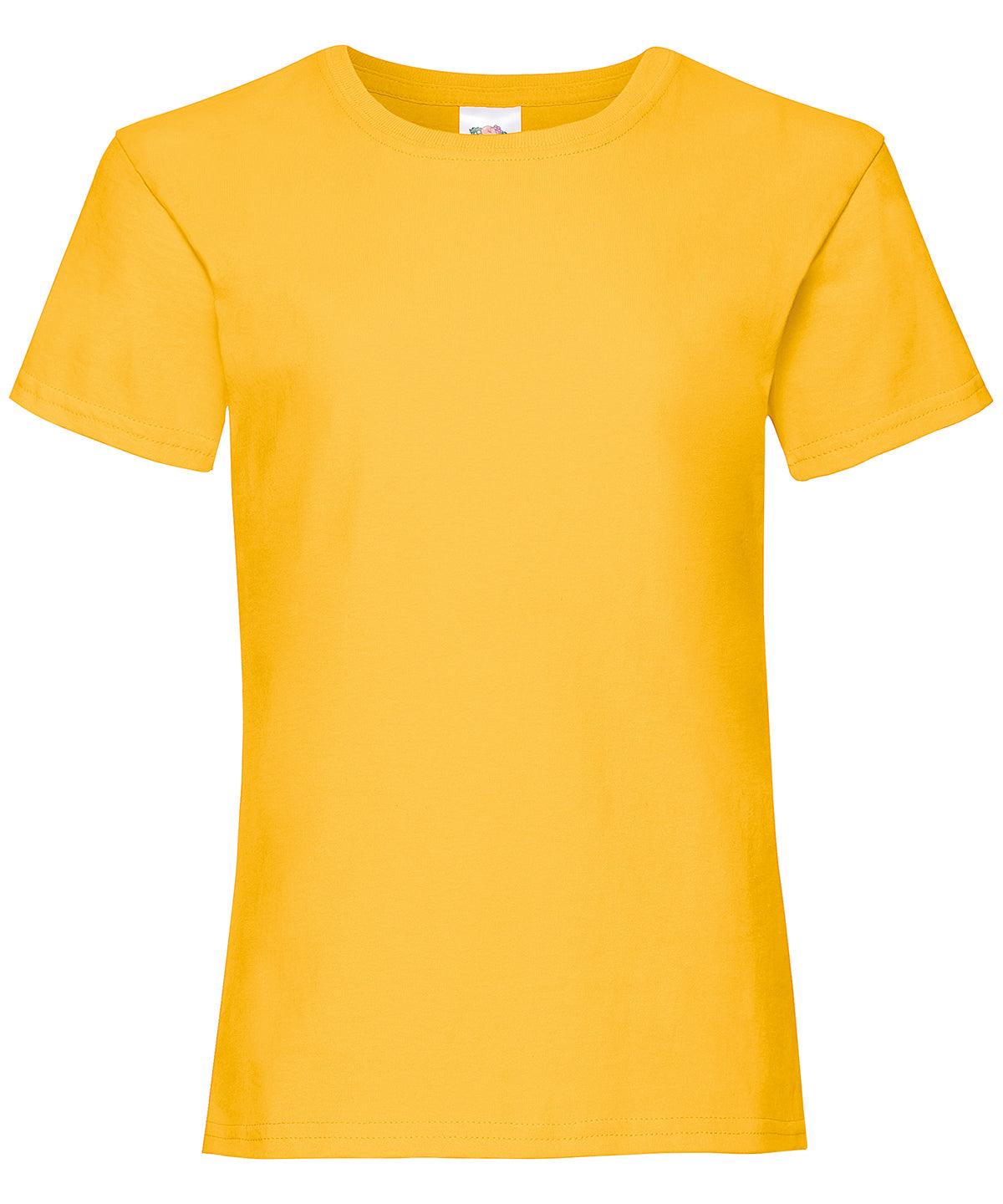 Sunflower - Girls valueweight T T-Shirts Fruit of the Loom Junior, Must Haves, T-Shirts & Vests Schoolwear Centres