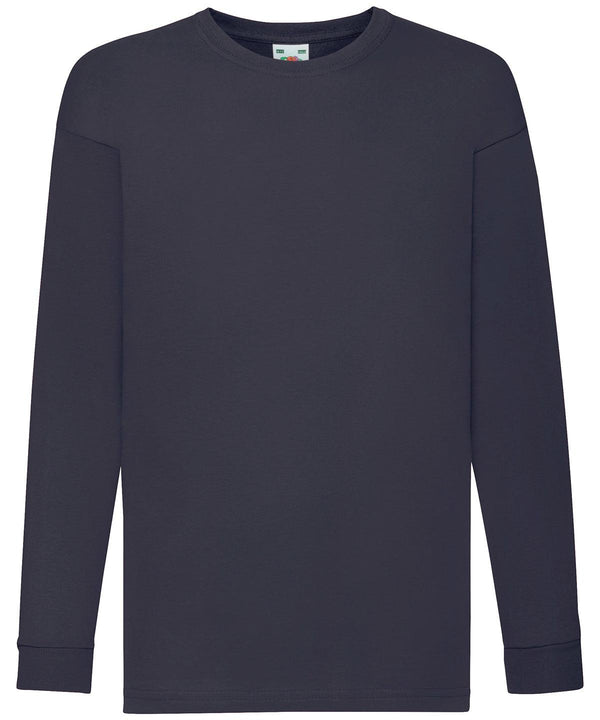 Deep Navy - Kids long sleeve valueweight T T-Shirts Fruit of the Loom Junior, Must Haves, T-Shirts & Vests Schoolwear Centres