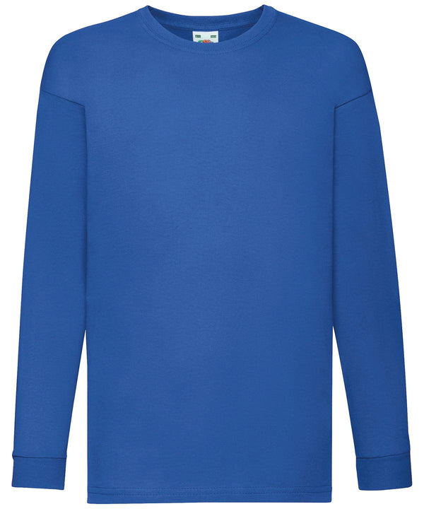 Royal - Kids long sleeve valueweight T T-Shirts Fruit of the Loom Junior, Must Haves, T-Shirts & Vests Schoolwear Centres