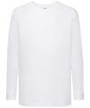 White - Kids long sleeve valueweight T T-Shirts Fruit of the Loom Junior, Must Haves, T-Shirts & Vests Schoolwear Centres