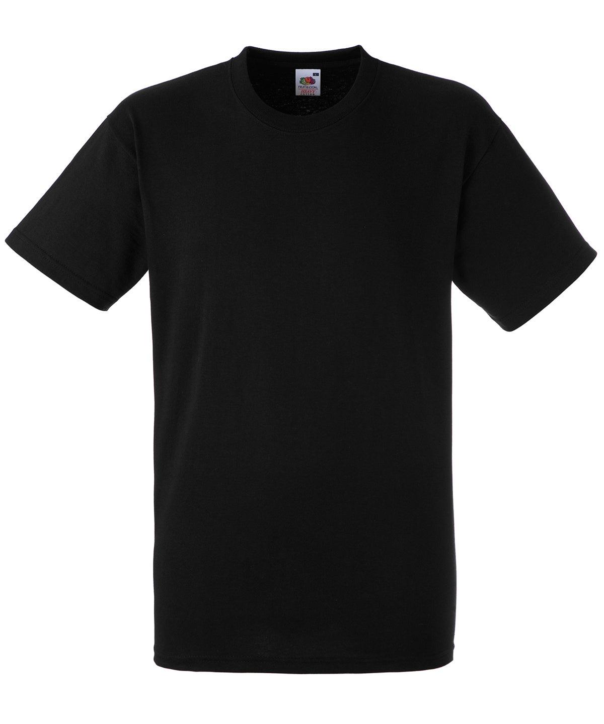 Black - Heavy cotton T T-Shirts Fruit of the Loom Must Haves, T-Shirts & Vests Schoolwear Centres