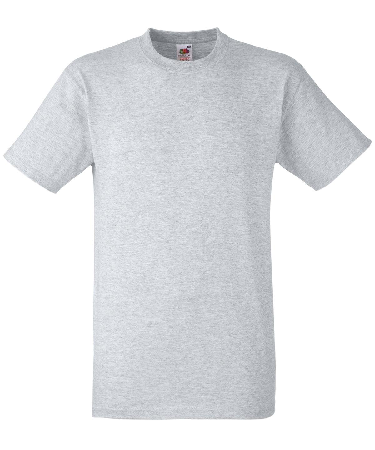 Heather Grey - Heavy cotton T T-Shirts Fruit of the Loom Must Haves, T-Shirts & Vests Schoolwear Centres