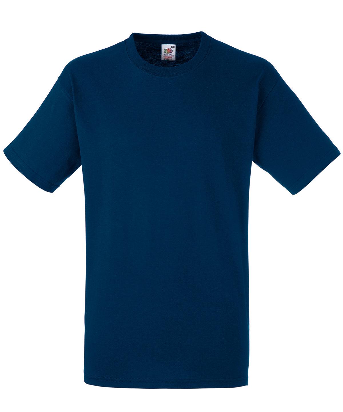 Navy - Heavy cotton T T-Shirts Fruit of the Loom Must Haves, T-Shirts & Vests Schoolwear Centres