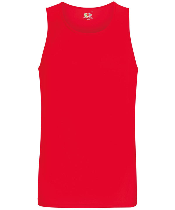 Red - Performance vest Vests Fruit of the Loom Activewear & Performance, Sports & Leisure, T-Shirts & Vests Schoolwear Centres