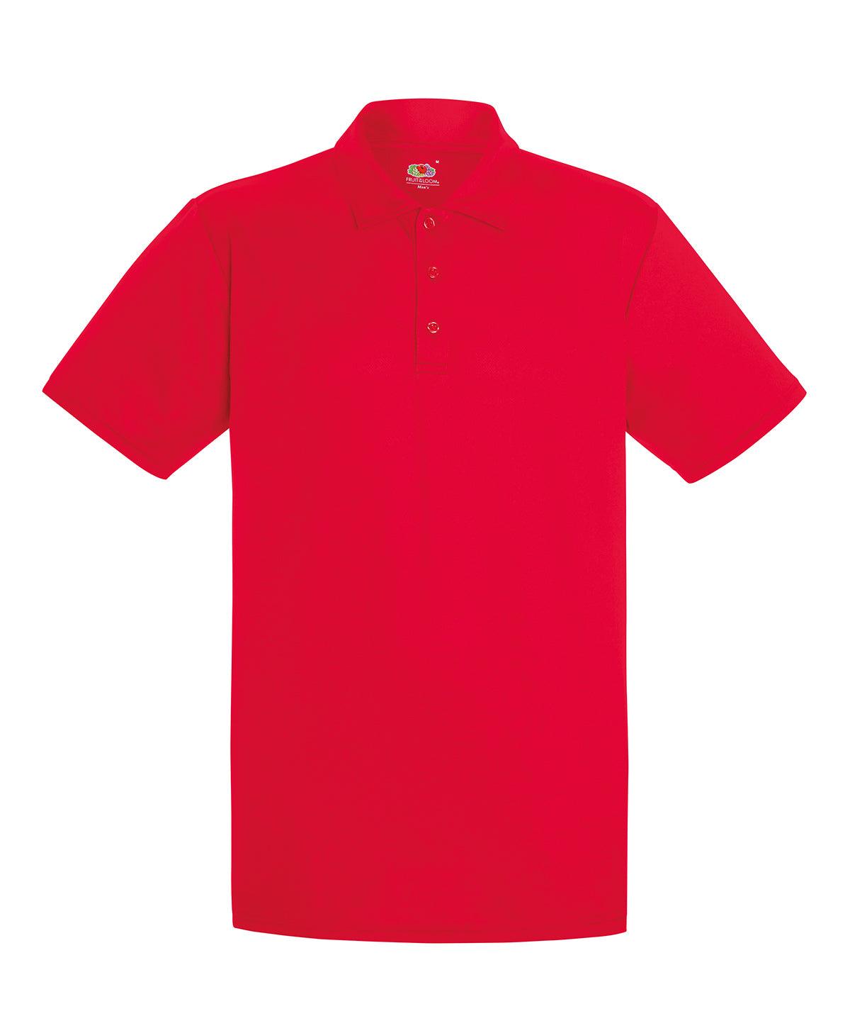 Red - Performance polo Polos Fruit of the Loom Activewear & Performance, Plus Sizes, Polos & Casual Schoolwear Centres