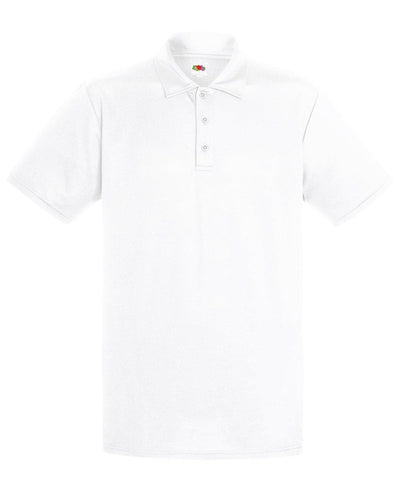 White - Performance polo Polos Fruit of the Loom Activewear & Performance, Plus Sizes, Polos & Casual Schoolwear Centres