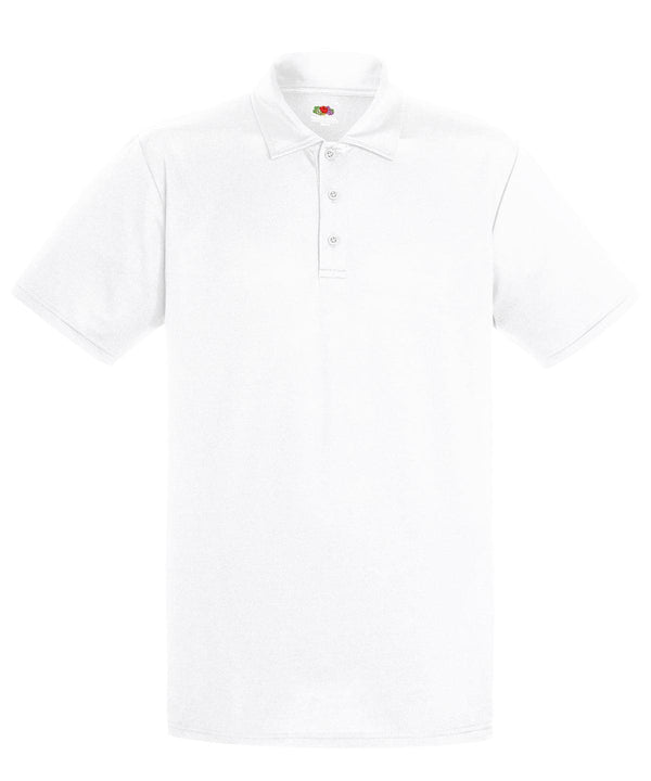 White - Performance polo Polos Fruit of the Loom Activewear & Performance, Plus Sizes, Polos & Casual Schoolwear Centres
