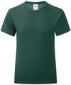 Forest Green - Girls iconic T T-Shirts Fruit of the Loom Junior, Rebrandable, T-Shirts & Vests Schoolwear Centres