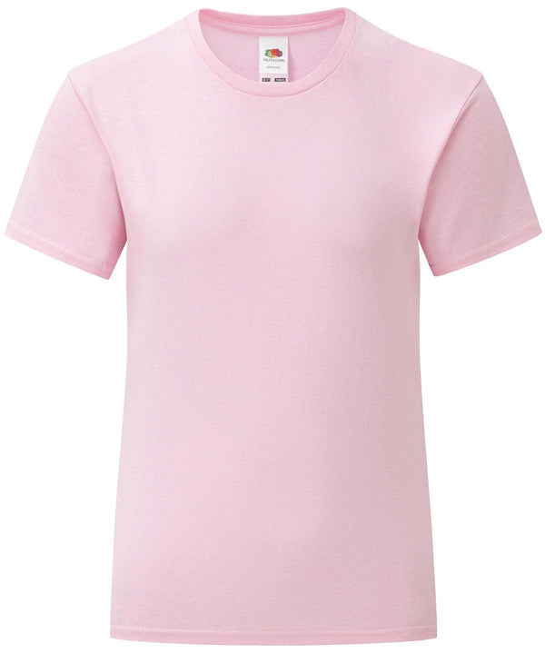 Light Pink - Girls iconic T T-Shirts Fruit of the Loom Junior, Rebrandable, T-Shirts & Vests Schoolwear Centres