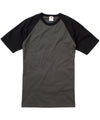 Light Graphite/Black - Short sleeve baseball T T-Shirts Fruit of the Loom Must Haves, Raladeal - High Stock, T-Shirts & Vests Schoolwear Centres