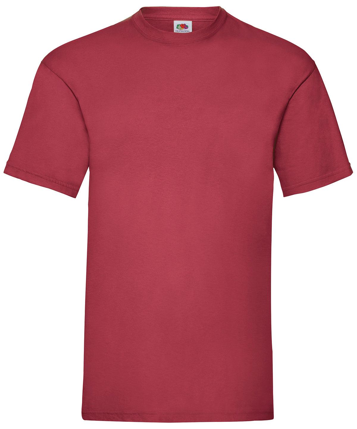 Brick Red - Valueweight T T-Shirts Fruit of the Loom Must Haves, Plus Sizes, T-Shirts & Vests, Workwear Schoolwear Centres