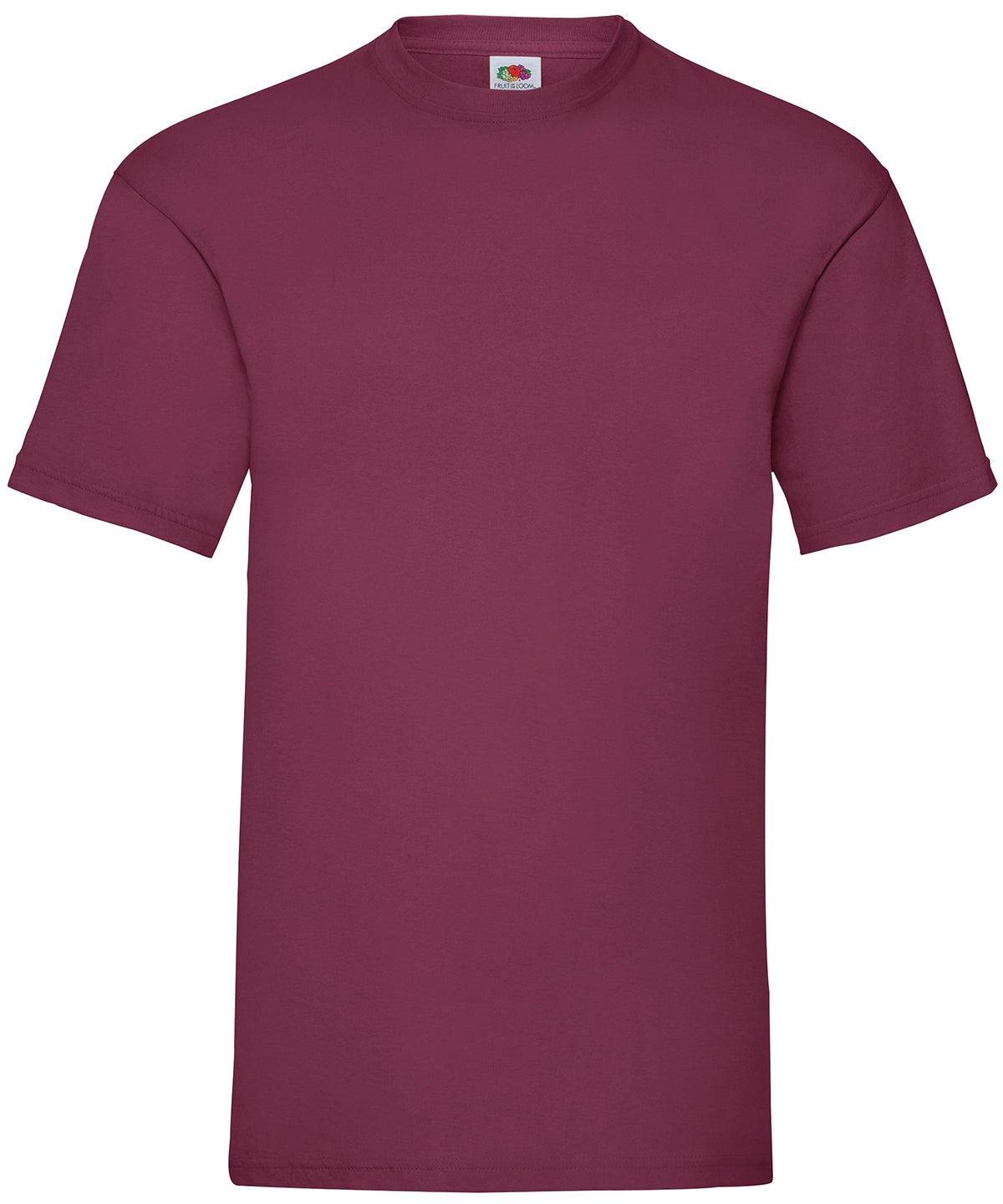 Burgundy - Valueweight T T-Shirts Fruit of the Loom Must Haves, Plus Sizes, T-Shirts & Vests, Workwear Schoolwear Centres