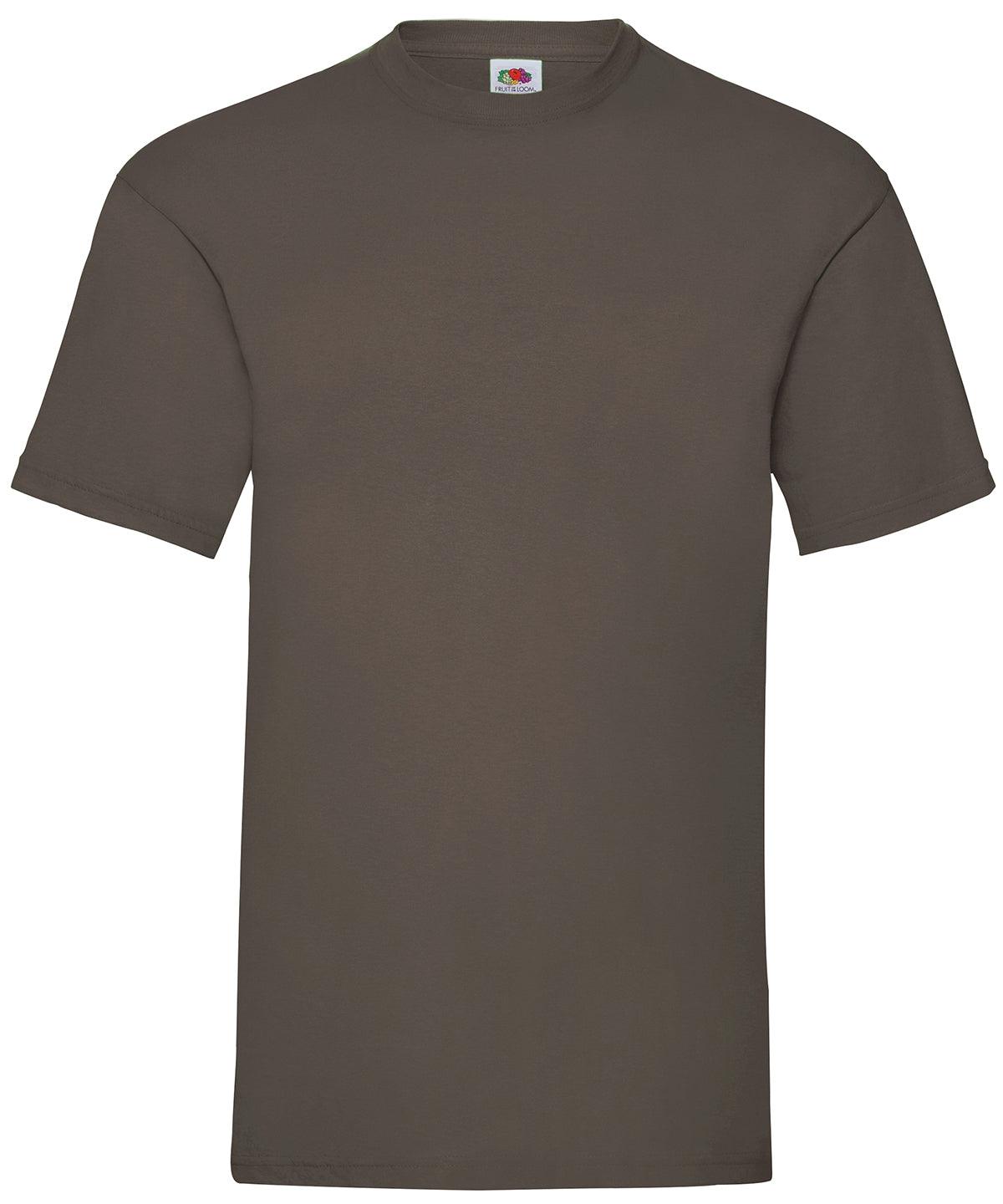 Chocolate - Valueweight T T-Shirts Fruit of the Loom Must Haves, Plus Sizes, T-Shirts & Vests, Workwear Schoolwear Centres