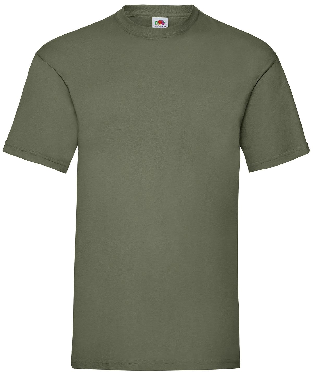 Classic Olive - Valueweight T T-Shirts Fruit of the Loom Must Haves, Plus Sizes, T-Shirts & Vests, Workwear Schoolwear Centres