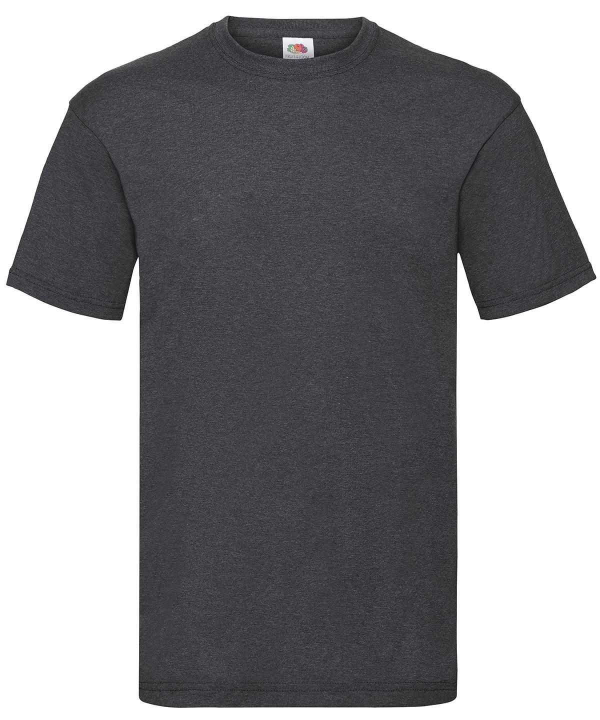 Dark Heather Grey - Valueweight T T-Shirts Fruit of the Loom Must Haves, Plus Sizes, T-Shirts & Vests, Workwear Schoolwear Centres