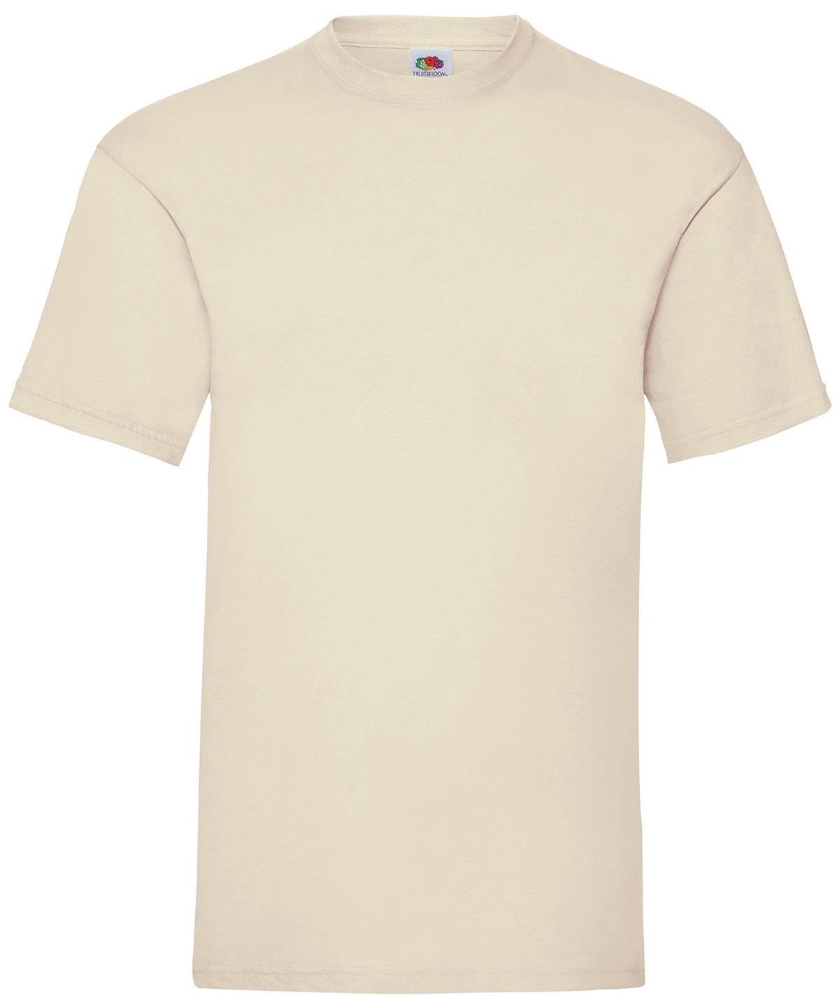 Natural - Valueweight T T-Shirts Fruit of the Loom Must Haves, Plus Sizes, T-Shirts & Vests, Workwear Schoolwear Centres