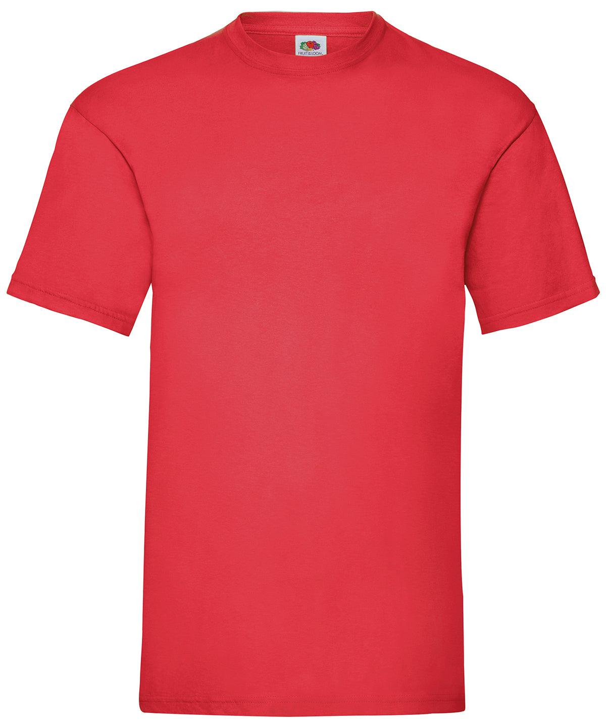 Red - Valueweight T T-Shirts Fruit of the Loom Must Haves, Plus Sizes, T-Shirts & Vests, Workwear Schoolwear Centres