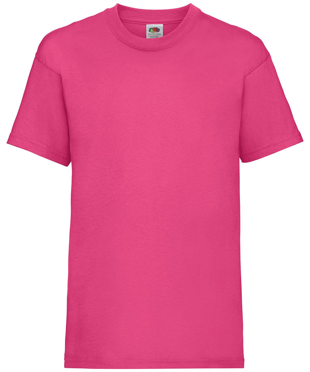 Fuchsia - Kids valueweight T T-Shirts Fruit of the Loom Back to Education, Junior, Must Haves, Price Lock, T-Shirts & Vests Schoolwear Centres