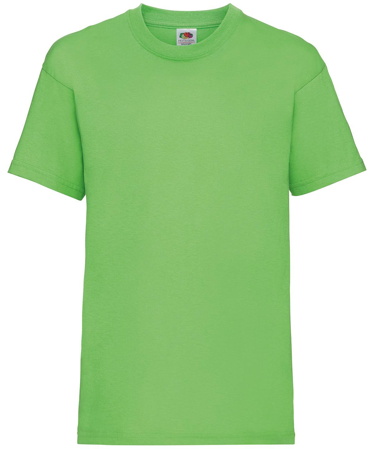 Lime - Kids valueweight T T-Shirts Fruit of the Loom Back to Education, Junior, Must Haves, Price Lock, T-Shirts & Vests Schoolwear Centres