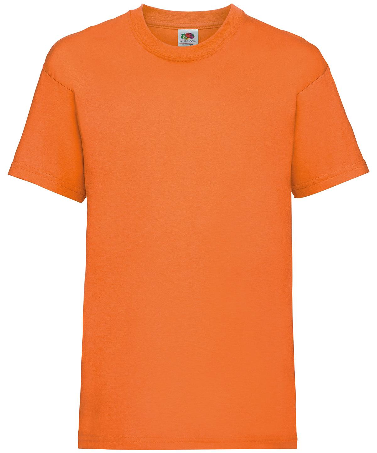 Orange - Kids valueweight T T-Shirts Fruit of the Loom Back to Education, Junior, Must Haves, Price Lock, T-Shirts & Vests Schoolwear Centres