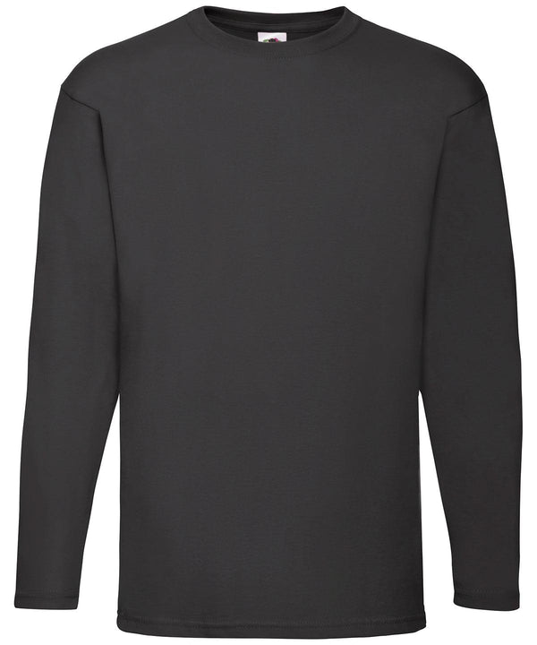 Black* - Valueweight long sleeve T T-Shirts Fruit of the Loom Must Haves, T-Shirts & Vests Schoolwear Centres