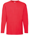 Red - Valueweight long sleeve T T-Shirts Fruit of the Loom Must Haves, T-Shirts & Vests Schoolwear Centres