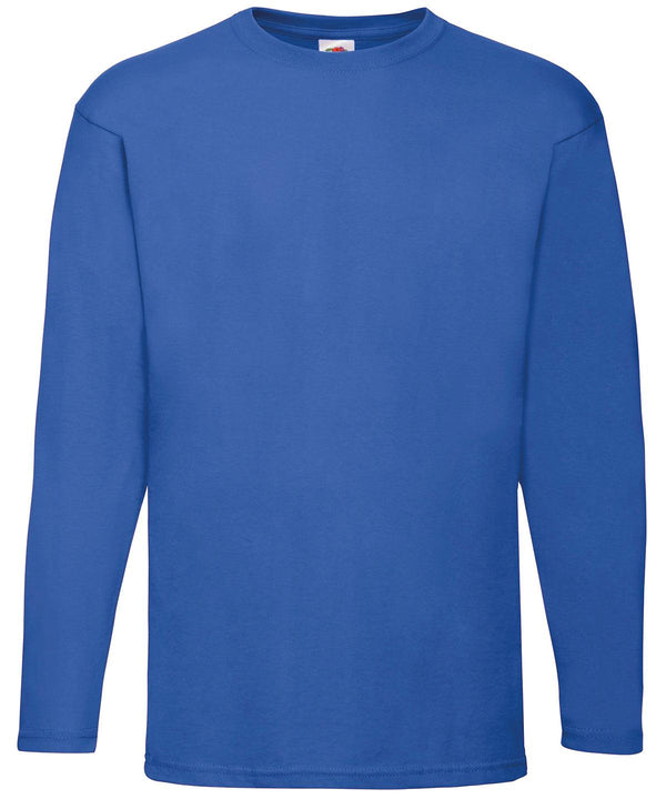 Royal Blue - Valueweight long sleeve T T-Shirts Fruit of the Loom Must Haves, T-Shirts & Vests Schoolwear Centres