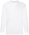 White* - Valueweight long sleeve T T-Shirts Fruit of the Loom Must Haves, T-Shirts & Vests Schoolwear Centres