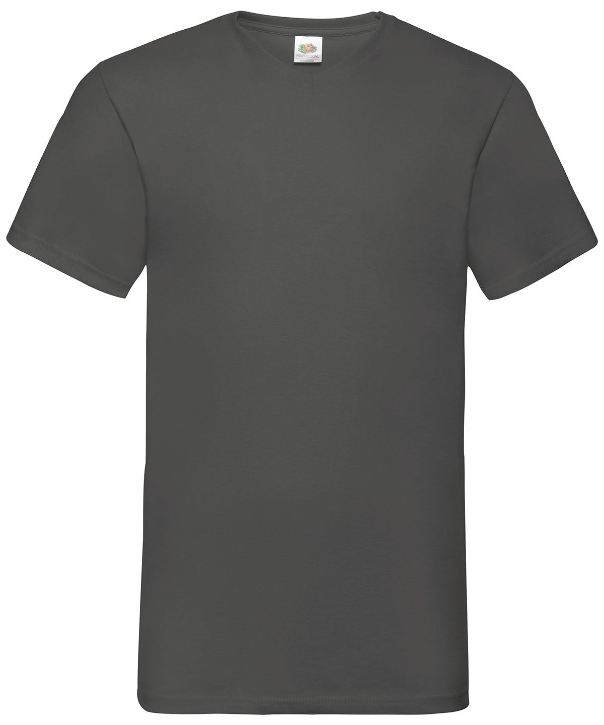 Light Graphite - Valueweight v-neck T T-Shirts Fruit of the Loom Must Haves, T-Shirts & Vests Schoolwear Centres