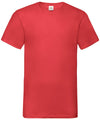 Red - Valueweight v-neck T T-Shirts Fruit of the Loom Must Haves, T-Shirts & Vests Schoolwear Centres