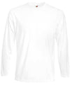 White - Super premium long sleeve T T-Shirts Fruit of the Loom Safe to wash at 60 degrees, T-Shirts & Vests, Tees safe to wash at 60 degrees Schoolwear Centres