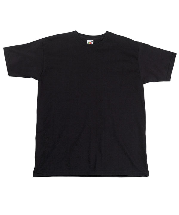 Black* - Super premium T T-Shirts Fruit of the Loom Must Haves, Plus Sizes, Safe to wash at 60 degrees, T-Shirts & Vests, Tees safe to wash at 60 degrees Schoolwear Centres