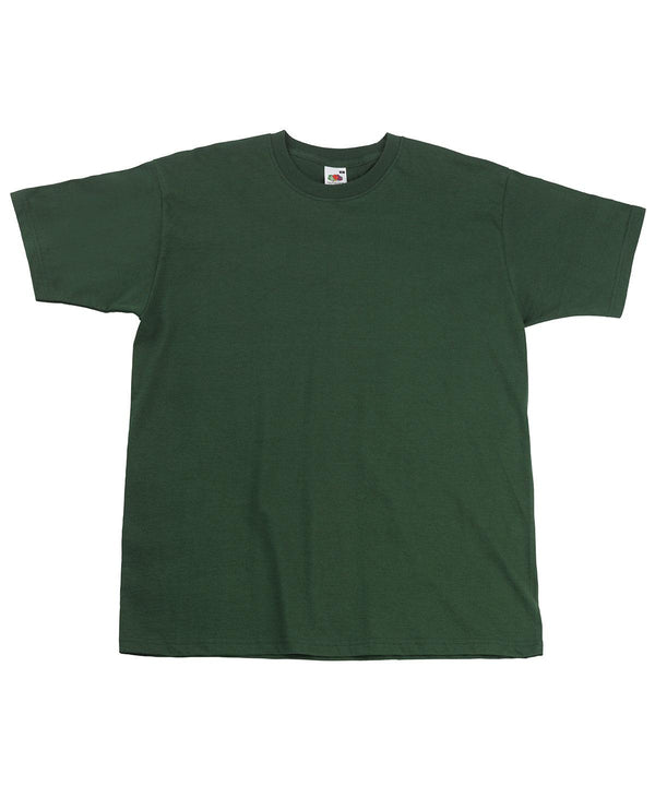 Bottle Green - Super premium T T-Shirts Fruit of the Loom Must Haves, Plus Sizes, Safe to wash at 60 degrees, T-Shirts & Vests, Tees safe to wash at 60 degrees Schoolwear Centres