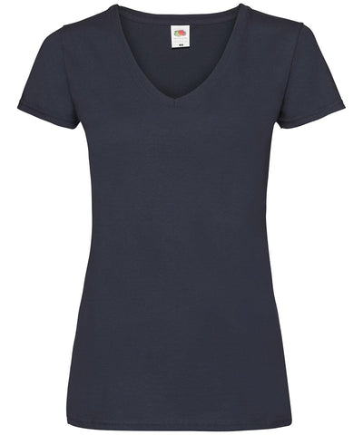 Deep Navy - Women's valueweight v-neck T T-Shirts Fruit of the Loom Must Haves, T-Shirts & Vests Schoolwear Centres