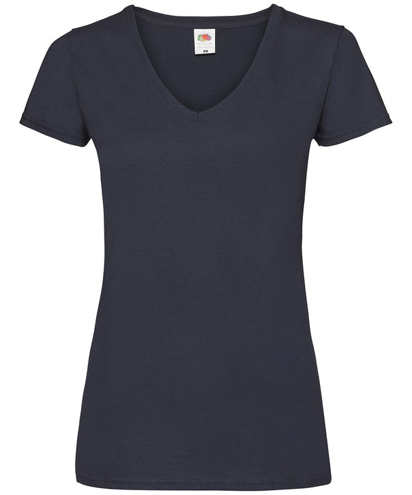 Deep Navy - Women's valueweight v-neck T T-Shirts Fruit of the Loom Must Haves, T-Shirts & Vests Schoolwear Centres