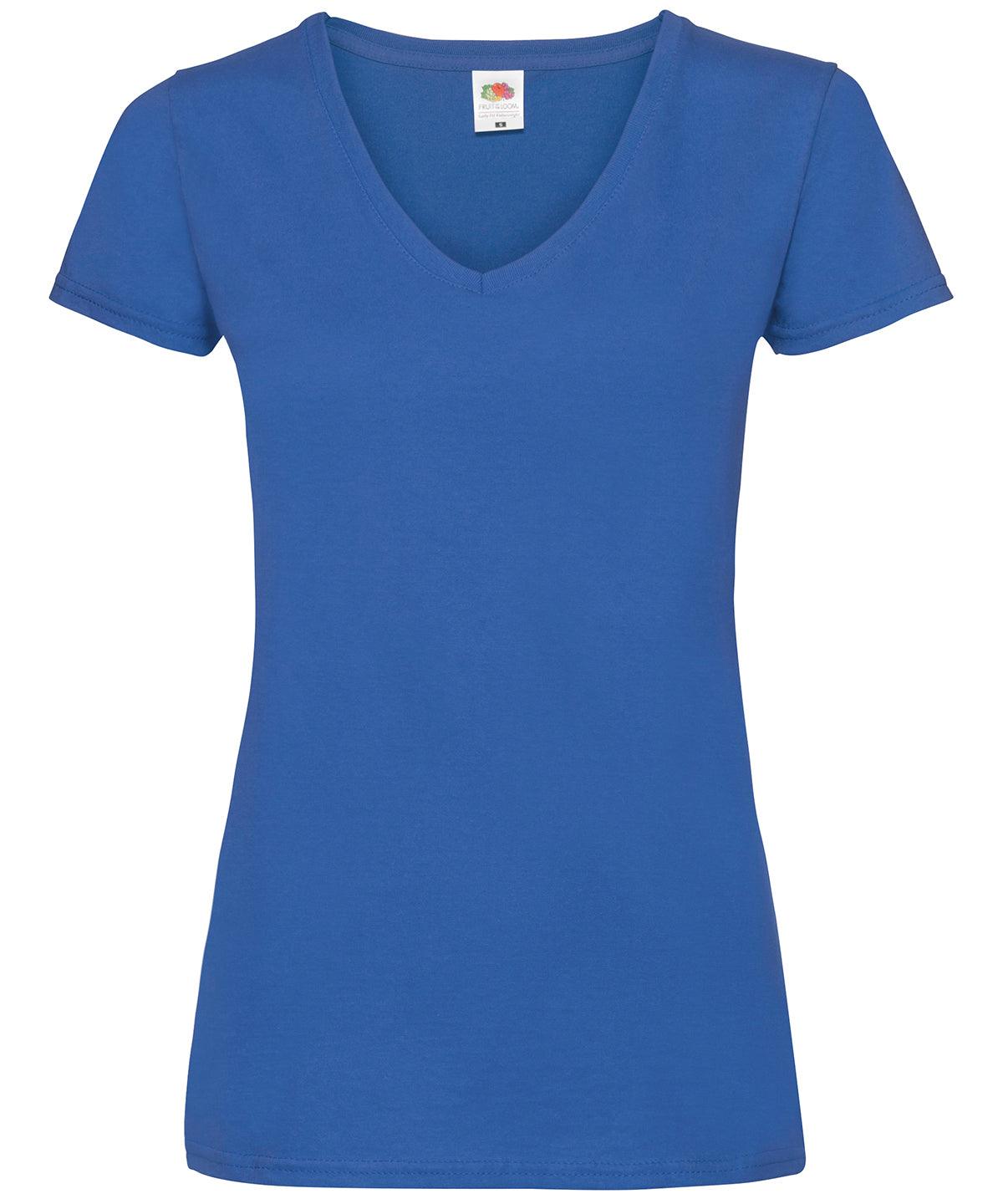 Royal Blue - Women's valueweight v-neck T T-Shirts Fruit of the Loom Must Haves, T-Shirts & Vests Schoolwear Centres