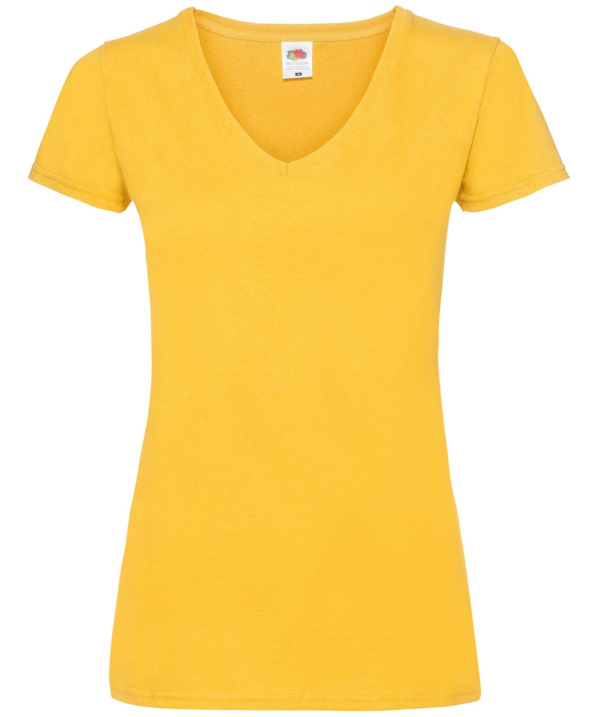 Sunflower - Women's valueweight v-neck T T-Shirts Fruit of the Loom Must Haves, T-Shirts & Vests Schoolwear Centres