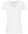 White - Women's valueweight v-neck T T-Shirts Fruit of the Loom Must Haves, T-Shirts & Vests Schoolwear Centres