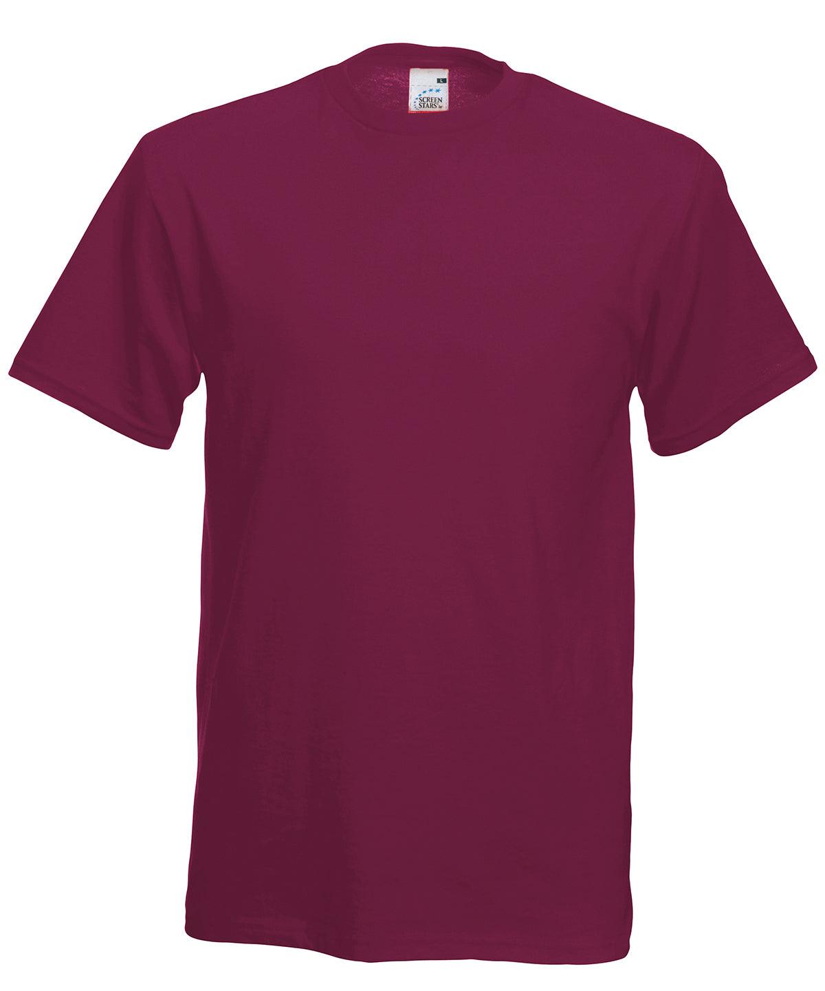 Burgundy - Original T T-Shirts Fruit of the Loom 2022 Spring Edit, Must Haves, Plus Sizes, Price Lock, Raladeal - High Stock, T-Shirts & Vests Schoolwear Centres