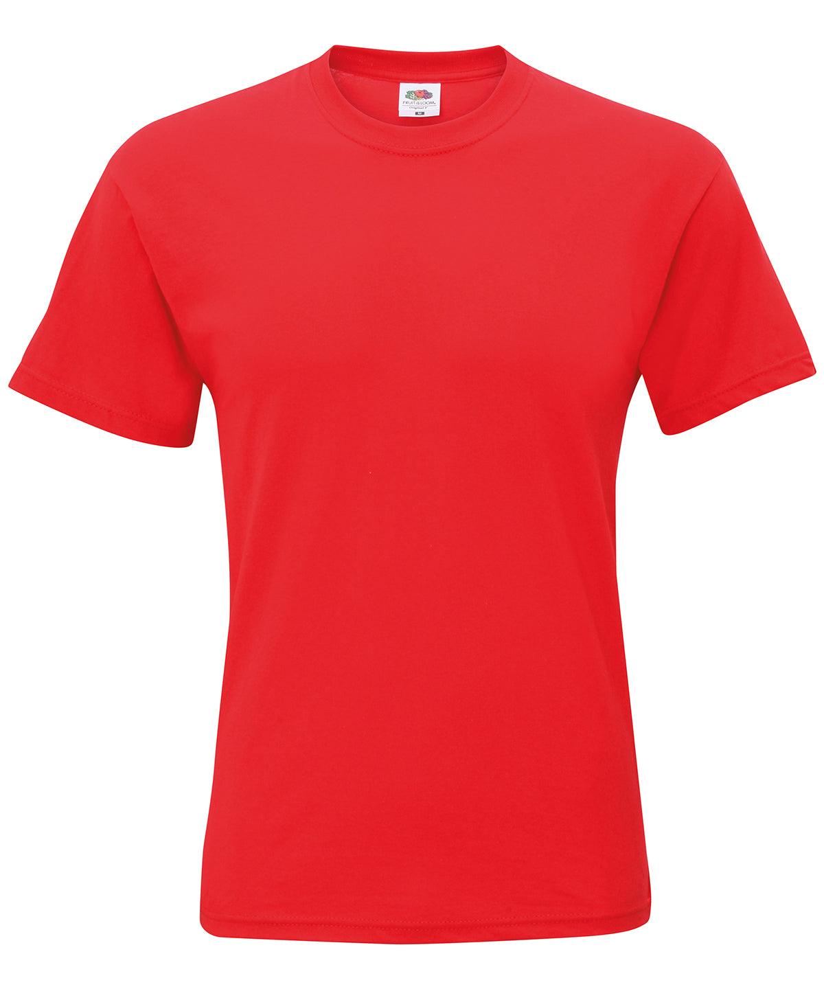 Red - Original T T-Shirts Fruit of the Loom 2022 Spring Edit, Must Haves, Plus Sizes, Price Lock, Raladeal - High Stock, T-Shirts & Vests Schoolwear Centres