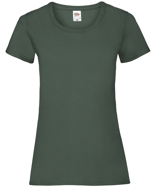 Bottle Green - Women's valueweight T T-Shirts Fruit of the Loom Must Haves, T-Shirts & Vests Schoolwear Centres