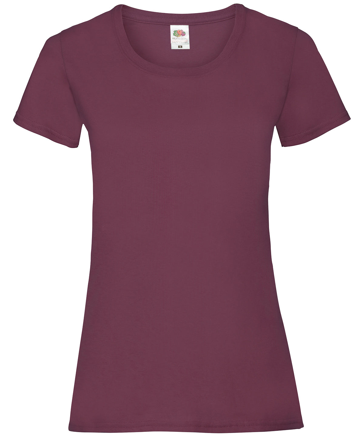 Burgundy - Women's valueweight T T-Shirts Fruit of the Loom Must Haves, T-Shirts & Vests Schoolwear Centres