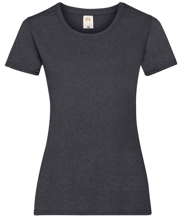 Dark Heather Grey - Women's valueweight T T-Shirts Fruit of the Loom Must Haves, T-Shirts & Vests Schoolwear Centres