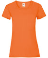 Orange - Women's valueweight T T-Shirts Fruit of the Loom Must Haves, T-Shirts & Vests Schoolwear Centres