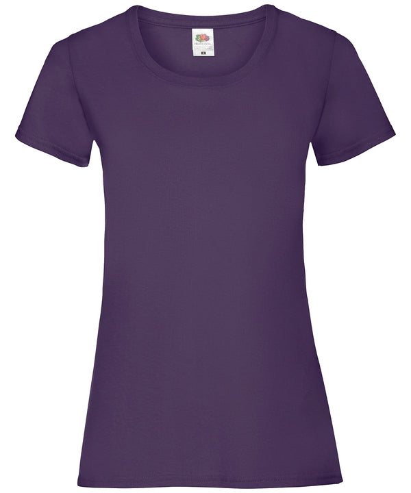 Purple - Women's valueweight T T-Shirts Fruit of the Loom Must Haves, T-Shirts & Vests Schoolwear Centres