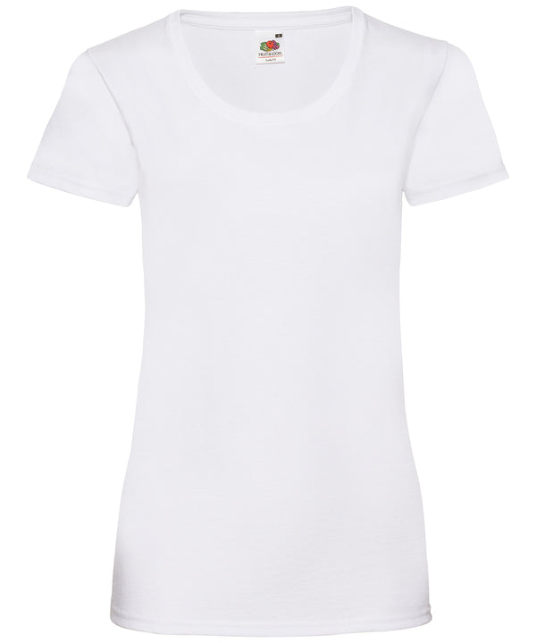 White - Women's valueweight T T-Shirts Fruit of the Loom Must Haves, T-Shirts & Vests Schoolwear Centres