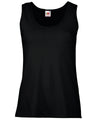 Black - Women's valueweight vest Vests Fruit of the Loom Must Haves, T-Shirts & Vests Schoolwear Centres