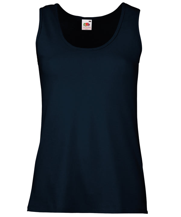 Deep Navy - Women's valueweight vest Vests Fruit of the Loom Must Haves, T-Shirts & Vests Schoolwear Centres