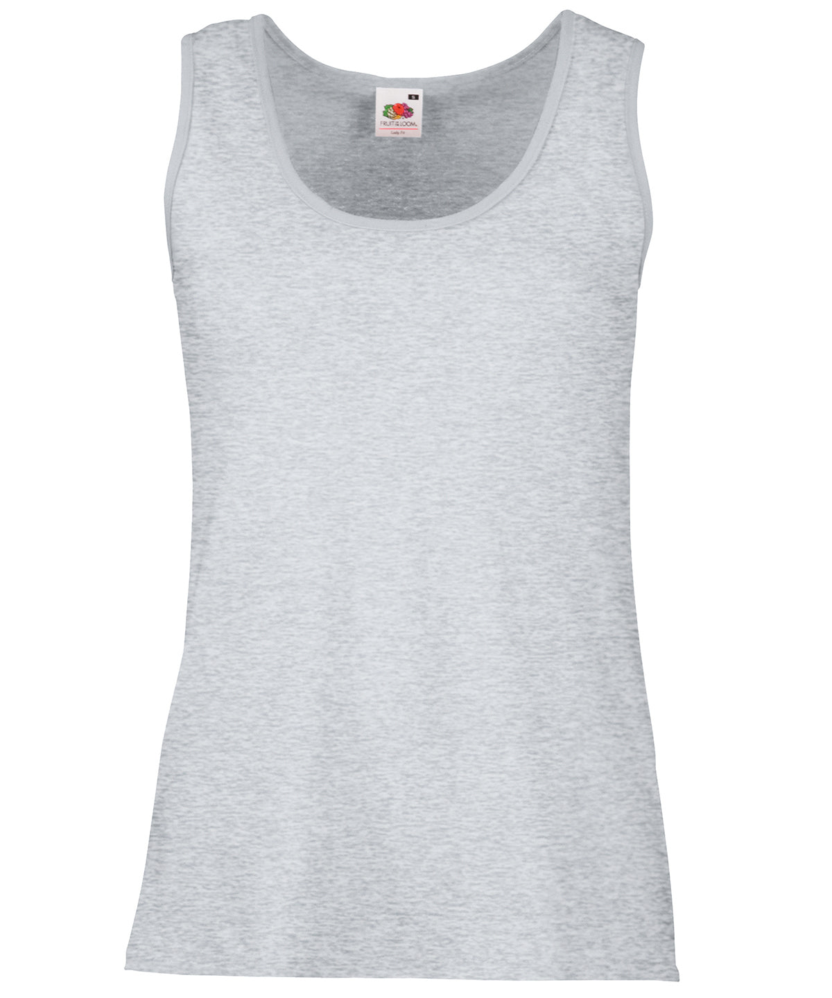 Heather Grey - Women's valueweight vest Vests Fruit of the Loom Must Haves, T-Shirts & Vests Schoolwear Centres