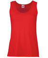 Red - Women's valueweight vest Vests Fruit of the Loom Must Haves, T-Shirts & Vests Schoolwear Centres